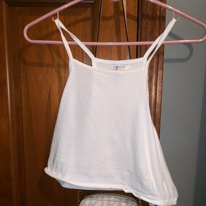 white crop top